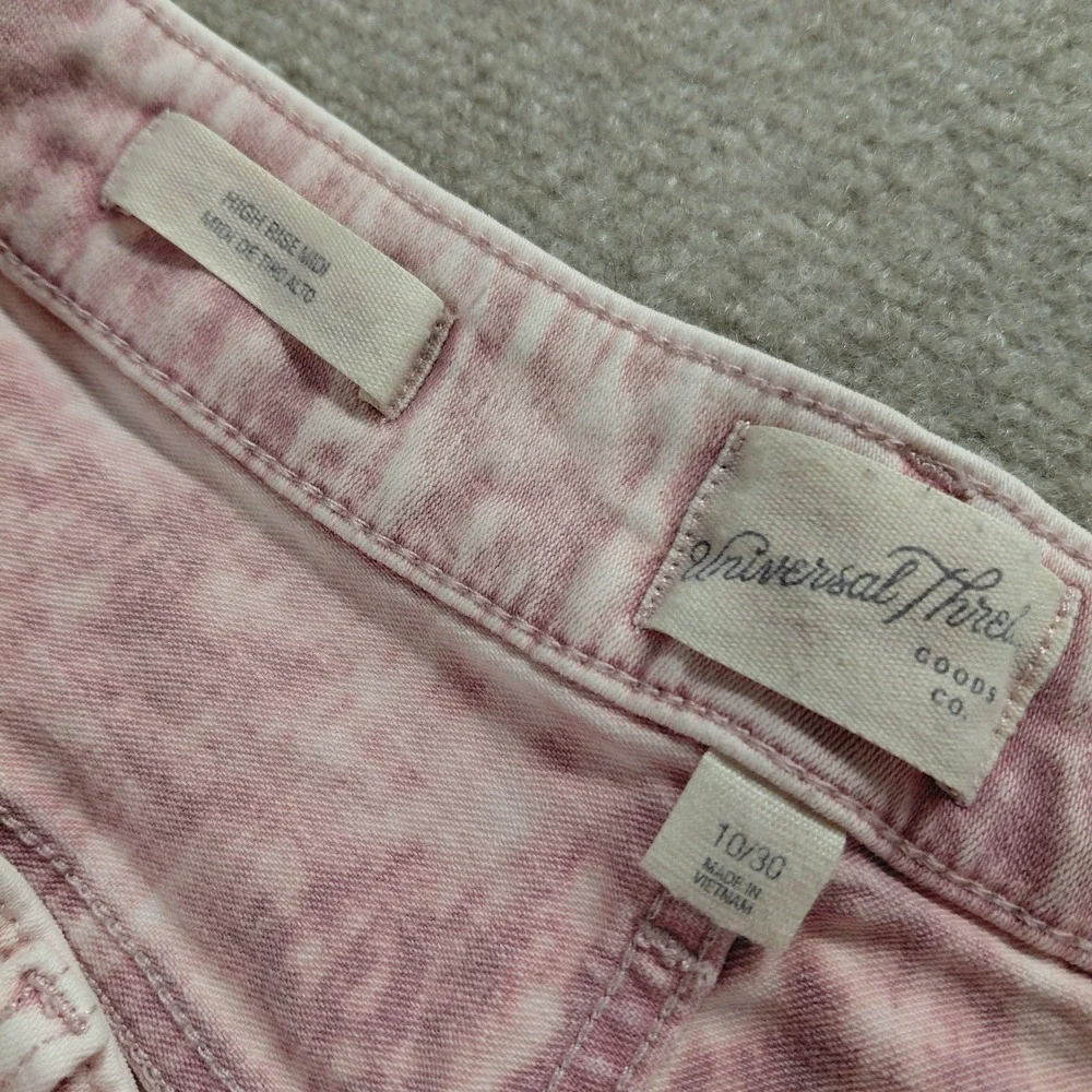 Universal Thread Sz 10/30 High Rise Mom Shorts Pink Acid Wash Grunge Punk Beach‎
